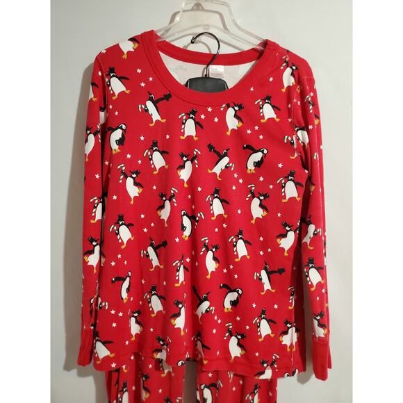 Hanna Andersson Womens 100% Organic Cotton Penguin Christmas Pajama Set Size XL - Picture 3 of 15